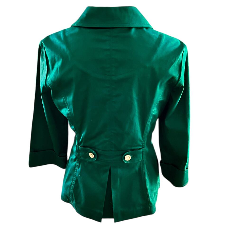 Vintage Size XS/S Womens Blazer Peplum Jacket Charter Club Holidays Green - Picture 6 of 12